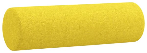 2místná pohovka s polštáři světle žlutá 120 cm textil 3200842
