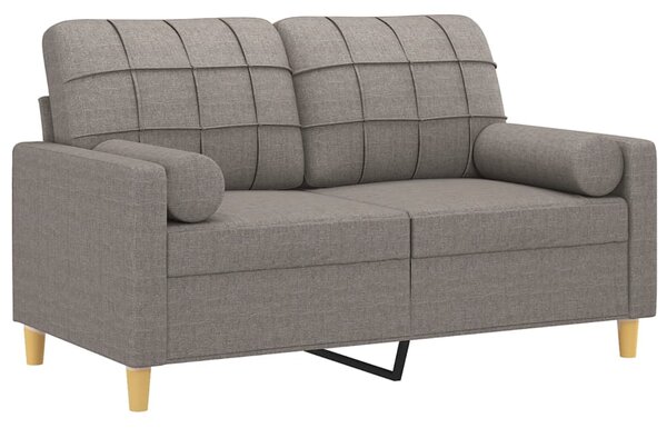 2místná pohovka s polštáři taupe 120 cm textil 3200781