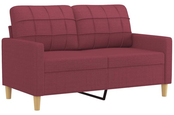 2místná pohovka s polštáři vínová 120 cm textil 3200780