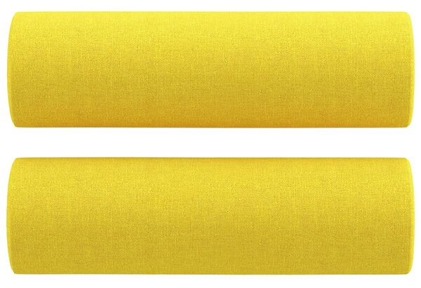 2místná pohovka s polštáři světle žlutá 120 cm textil 3200779