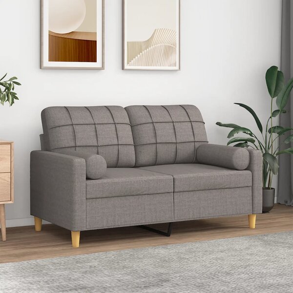 2místná pohovka s polštáři taupe 120 cm textil 3200781