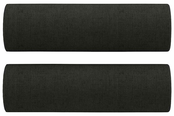 2místná pohovka s polštáři černá 140 cm textil 3200786
