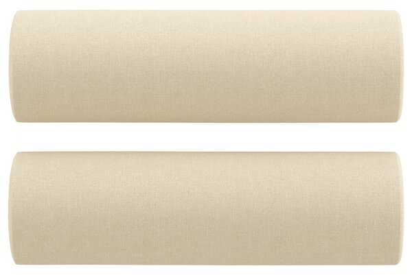 2místná pohovka s polštáři krémová 140 cm textil 3200784