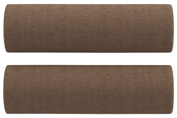 2místná pohovka s polštáři hnědá 120 cm textil 3200840