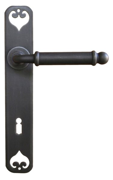 GALBUSERA Kovaná klika na dveře model 2104 - PZ, M, 72 mm, červeno-hnědá corten
