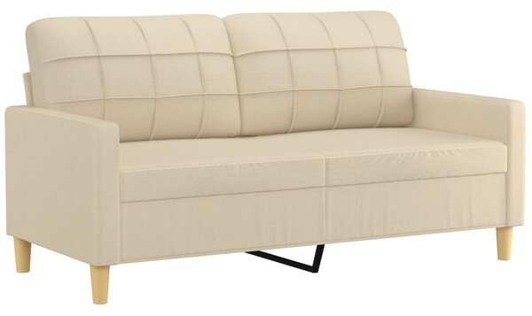 2místná pohovka s polštáři krémová 140 cm textil 3200784