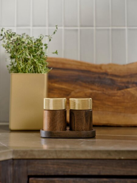 Mlýnek na sůl a pepř Sina Dark Oak / Brass