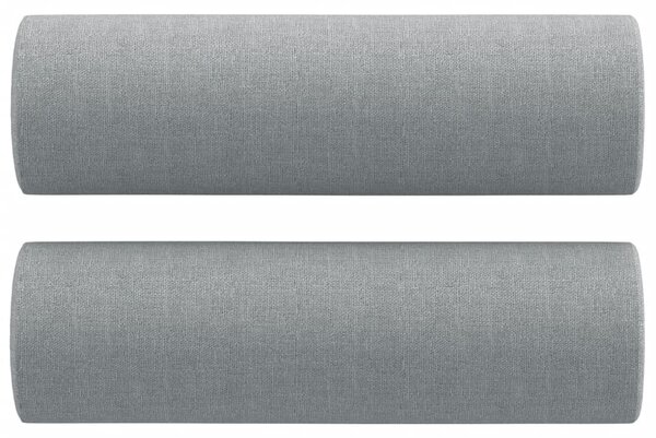 2místná pohovka s polštáři světle šedá 140 cm textil 3200821
