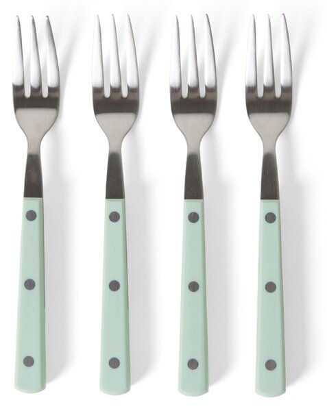 Dezertní vidlička 70's Mint – set 4 ks