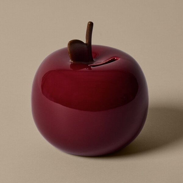 Keramická pokladnička Apple Deep Red