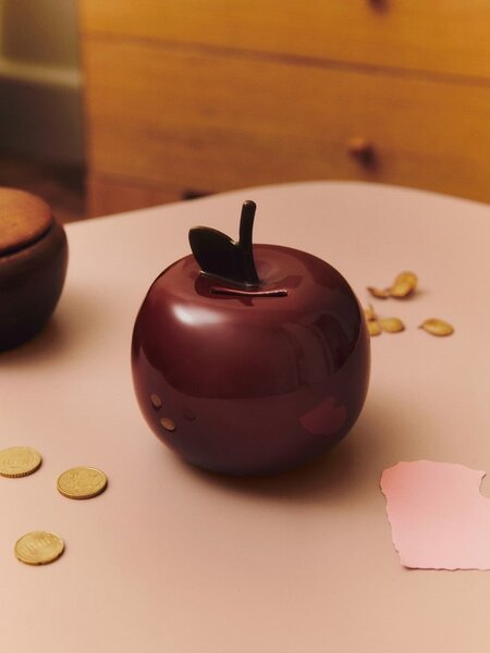 Keramická pokladnička Apple Deep Red
