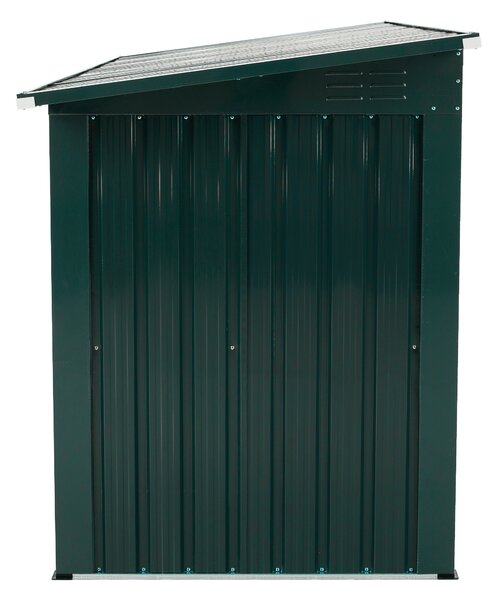 KONDELA Ocelový box na dva odpadkové koše, zelená, RUBIS