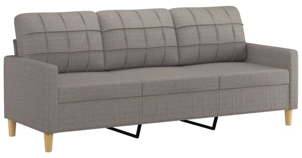 3místná pohovka s polštáři taupe 180 cm textil 3200797