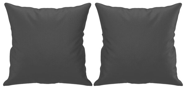 2místná pohovka s polštáři černá 120 cm umělá kůže 3200798