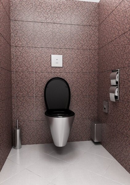Sanela - Nerezový koš na hygienické potřeby 4,5 l, povrch matný