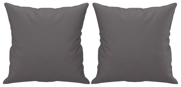 2místná pohovka s polštáři šedá 120 cm umělá kůže 3200800