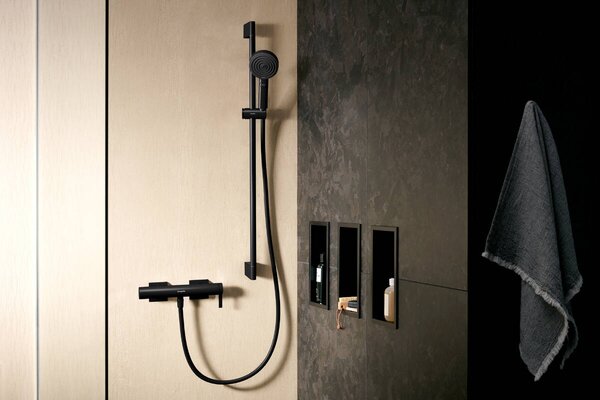 Hansgrohe Tecturis E Páková sprchová baterie na stěnu, matná černá 73620670
