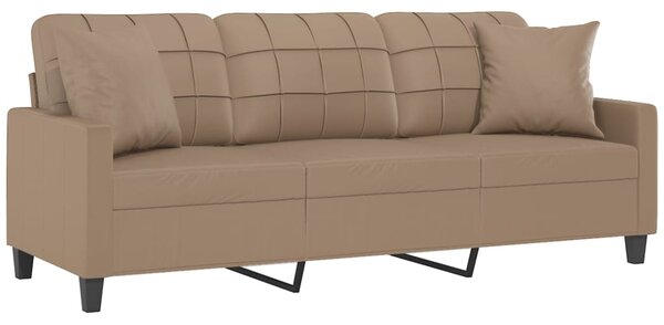 3místná pohovka s polštáři cappuccino 180 cm umělá kůže 3200812