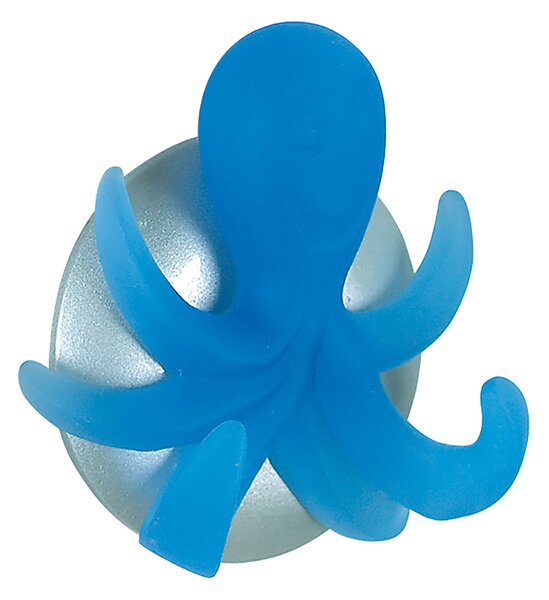 Spirella dětský háček OCTOPUS, chobotnice, modrý, polyresin, samolepící, 60 x 65 mm