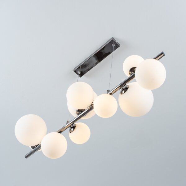 Brilagi - LED Lustr na lanku MILLA 10xG9/3W/230V černý chrom/bílá