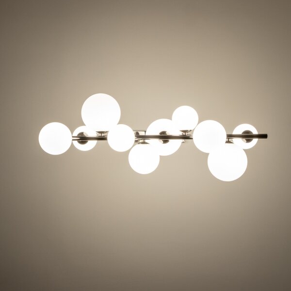 Brilagi - LED Lustr na lanku MILLA 10xG9/3W/230V černý chrom/bílá