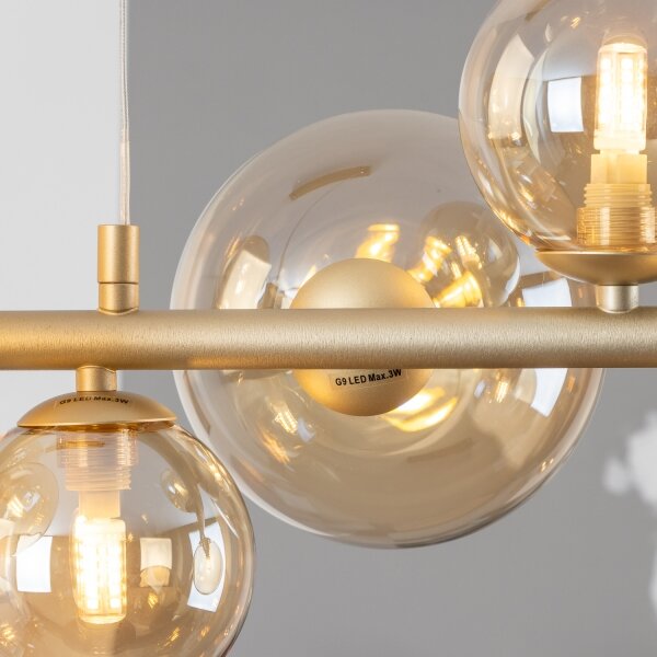 Brilagi - LED Lustr na lanku MILLA 10xG9/3W/230V zlatá