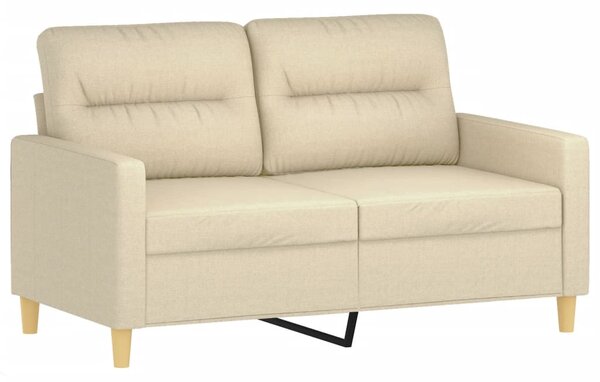 2místná pohovka s polštáři krémová 120 cm textil 3200815