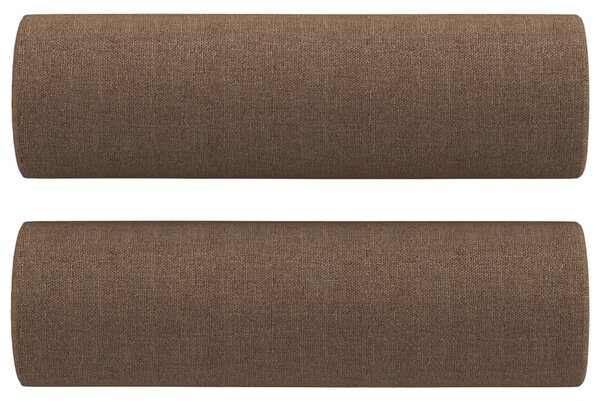 2místná pohovka s polštáři hnědá 120 cm textil 3200816