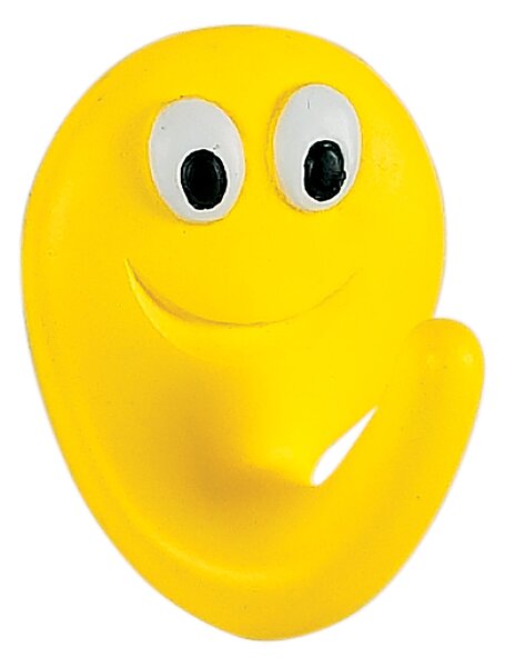 Spirella dětský háček SMILE, žlutý, polyresin, samolepící, 40 x 50 mm