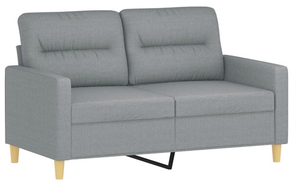 2místná pohovka s polštáři světle šedá 120 cm textil 3200813