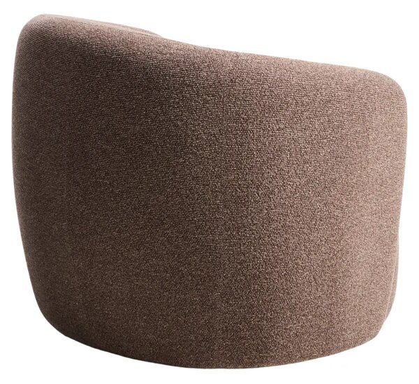 LÉTO -15% Kave Home Hnědé otočné bouclé křeslo Odenia