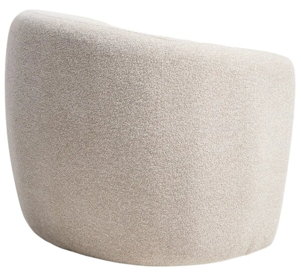 Kave Home Béžové otočné bouclé křeslo Odenia
