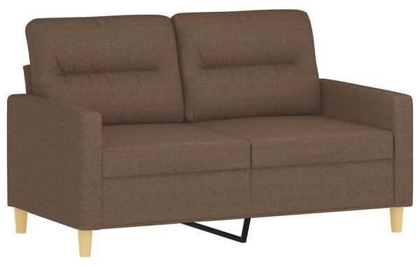 2místná pohovka s polštáři hnědá 120 cm textil 3200816