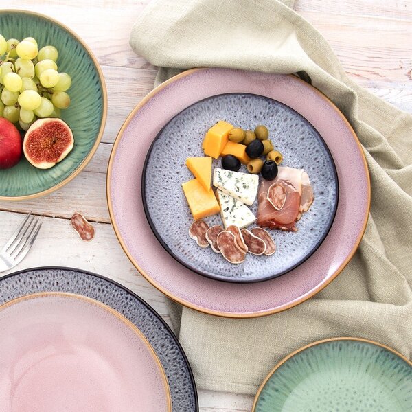 Růžový keramický talíř ø 27 cm Glaze – Orion