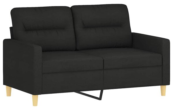 2místná pohovka s polštáři černá 120 cm textil 3200817