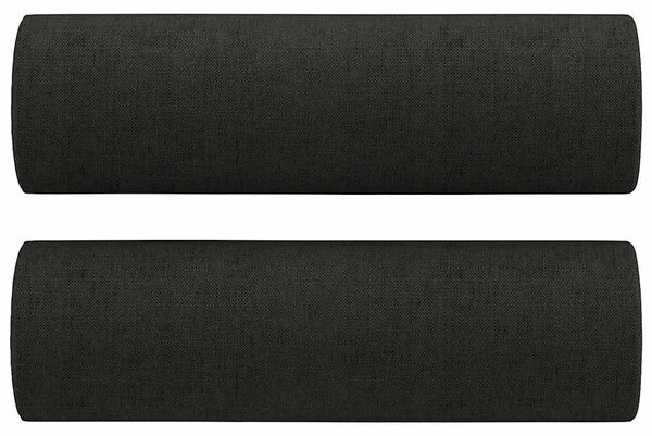 2místná pohovka s polštáři černá 120 cm textil 3200817