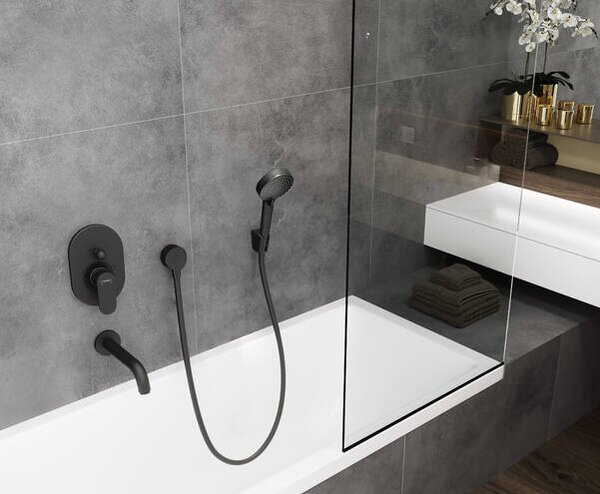 Hansgrohe Vernis Blend Vanový výtok, matná černá 71420670