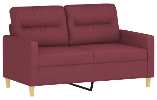 2místná pohovka s polštáři vínová 120 cm textil 3200819