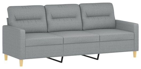 3místná pohovka s polštáři světle šedá 180 cm textil 3200829