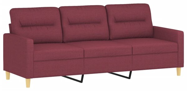 3místná pohovka s polštáři vínová 180 cm textil 3200835