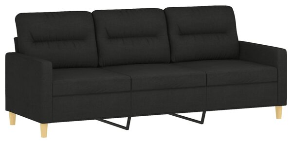 3místná pohovka s polštáři černá 180 cm textil 3200833