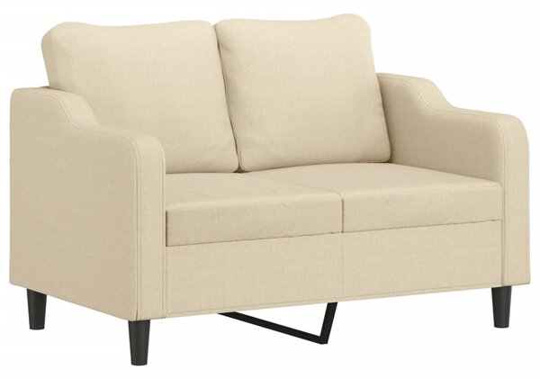 2místná pohovka s polštáři krémová 120 cm textil 3200839