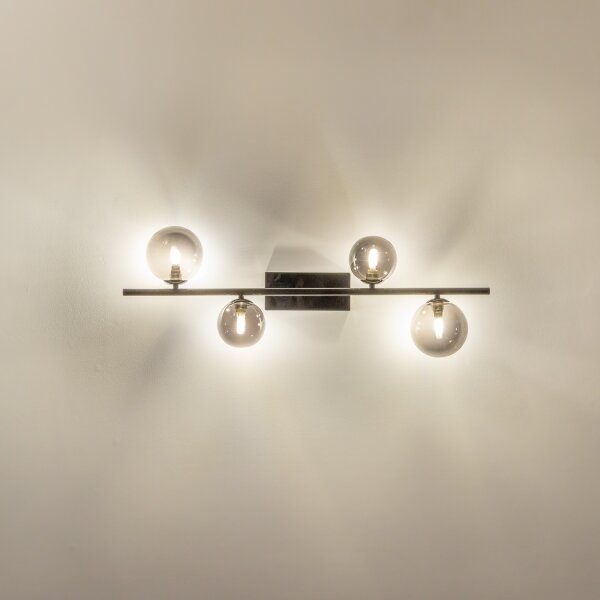 Brilagi - LED Přisazený lustr MILLA 4xG9/3W/230V černý chrom/kouřová