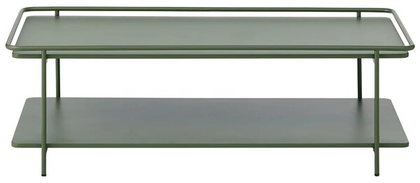 Unique Furniture Olivově zelený kovový konferenční stolek Yuba 110 x 55 cm
