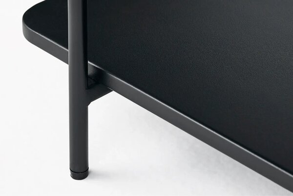 Unique Furniture Černý kovový konferenční stolek Yuba 110 x 55 cm