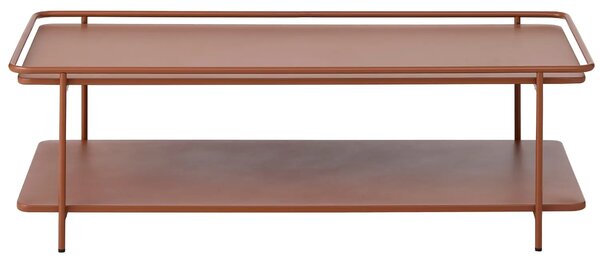 Unique Furniture Terakotově oranžový kovový konferenční stolek Yuba 110 x 55 cm