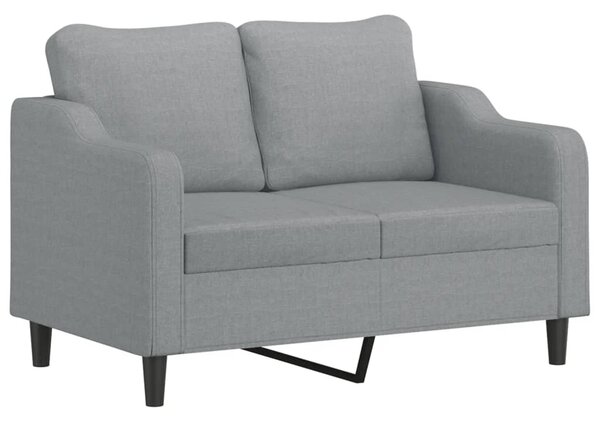 2místná pohovka s polštáři světle šedá 120 cm textil 3200837