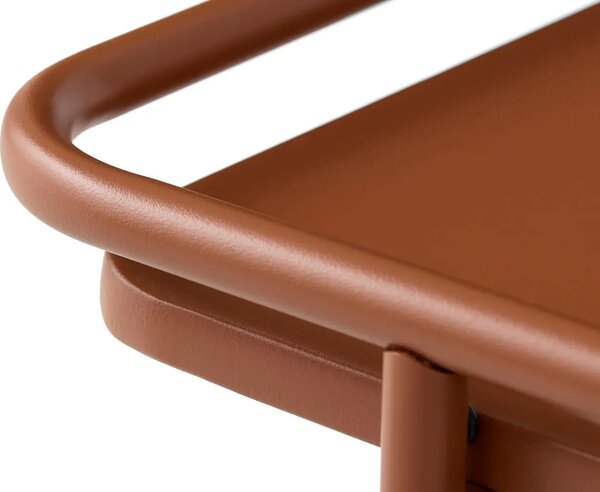 Unique Furniture Terakotově oranžový kovový konferenční stolek Yuba 110 x 55 cm
