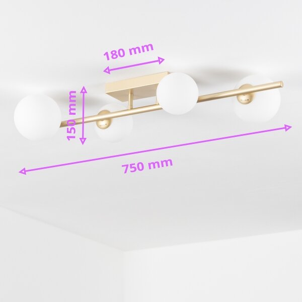 Brilagi - LED Přisazený lustr MILLA 4xG9/3W/230V zlatá/bílá