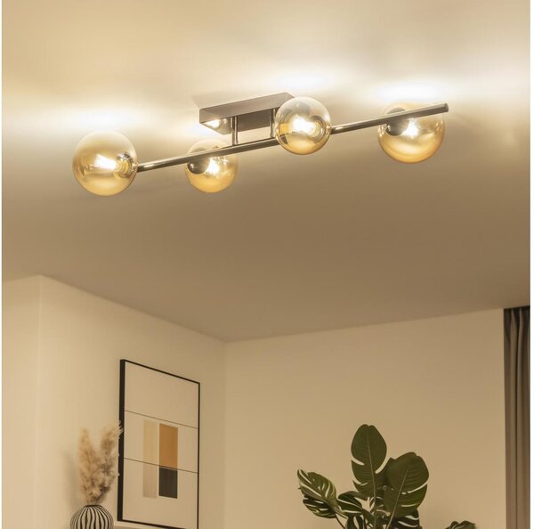 Brilagi - LED Přisazený lustr MILLA 4xG9/3W/230V černý chrom/zlatá
